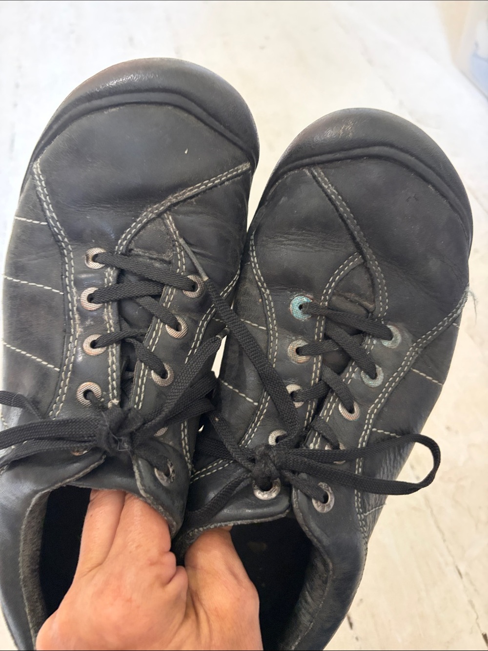 Keen Black Leather Athletic Shoes